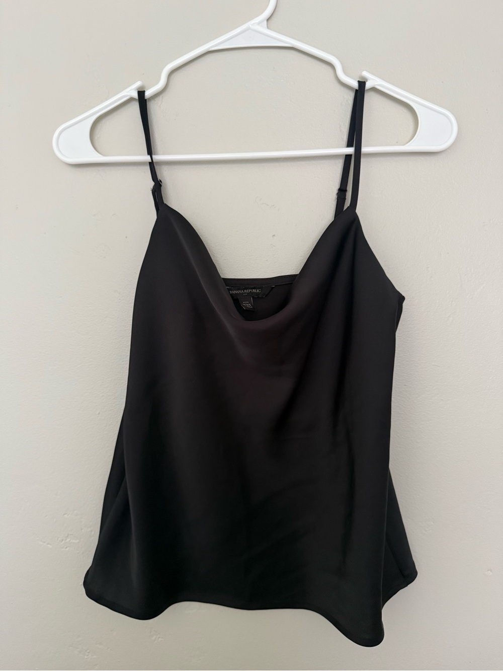 Banana Republic Black Satin Cowl Neck Camisole
